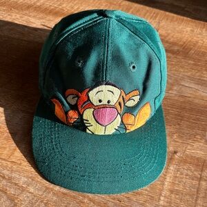 Vintage 90s Disney Tigger Snapback Hat- Green